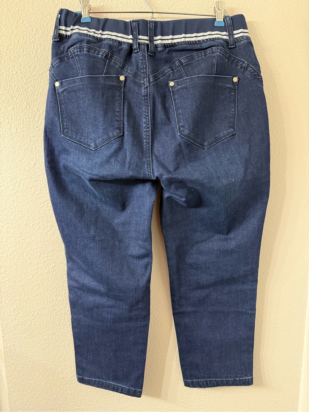 Flamingals Dark Wash Slim Fit Cropped Jeans | XL (12/14) - Picture 2 of 7
